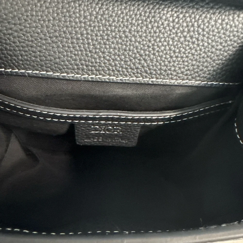 Dior Black Saddle Crossbody Bag with Silver Buckle - Picture 5 of 5